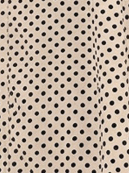 Sleeveless Backless Polka Dot A-Line Resort Dress