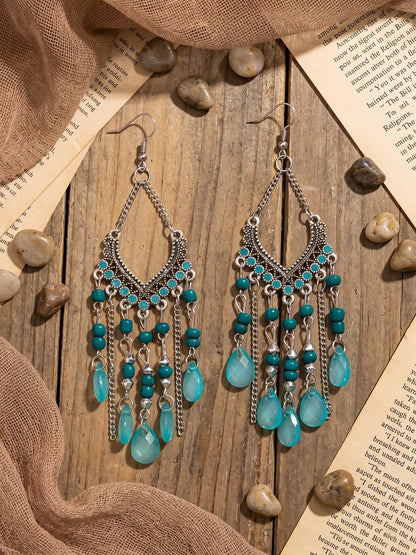 Bohemian Vintage Beaded Fringe Earrings