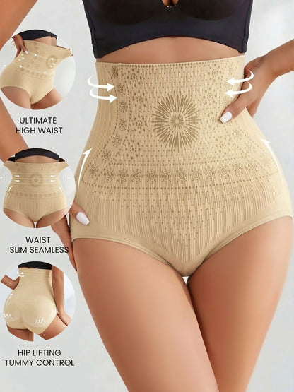 3 Pieces High-Waisted Stretchy Waist-Shaping Butt Lifting Panties