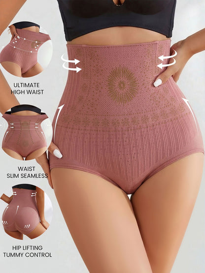 3 Pieces High-Waisted Stretchy Waist-Shaping Butt Lifting Panties