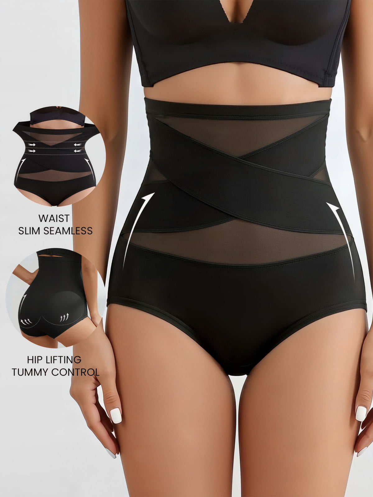 3 Pieces High-Waisted Shaping Butt-Lifting Underwear Panties