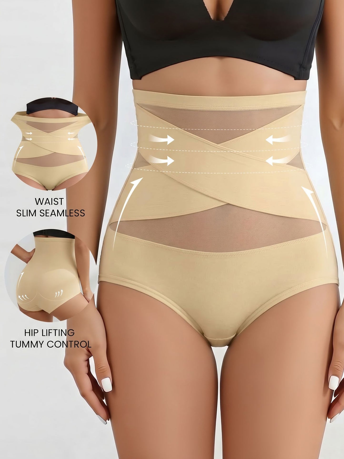 3 Pieces High-Waisted Shaping Butt-Lifting Underwear Panties