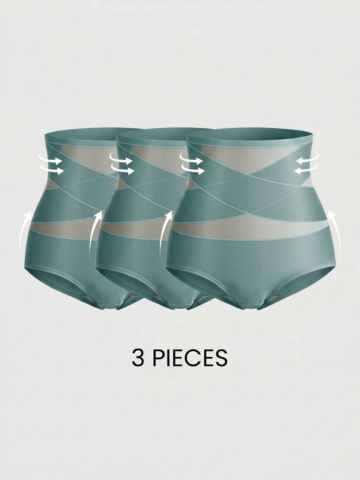 3 Pieces High-Waisted Shaping Butt-Lifting Underwear Panties