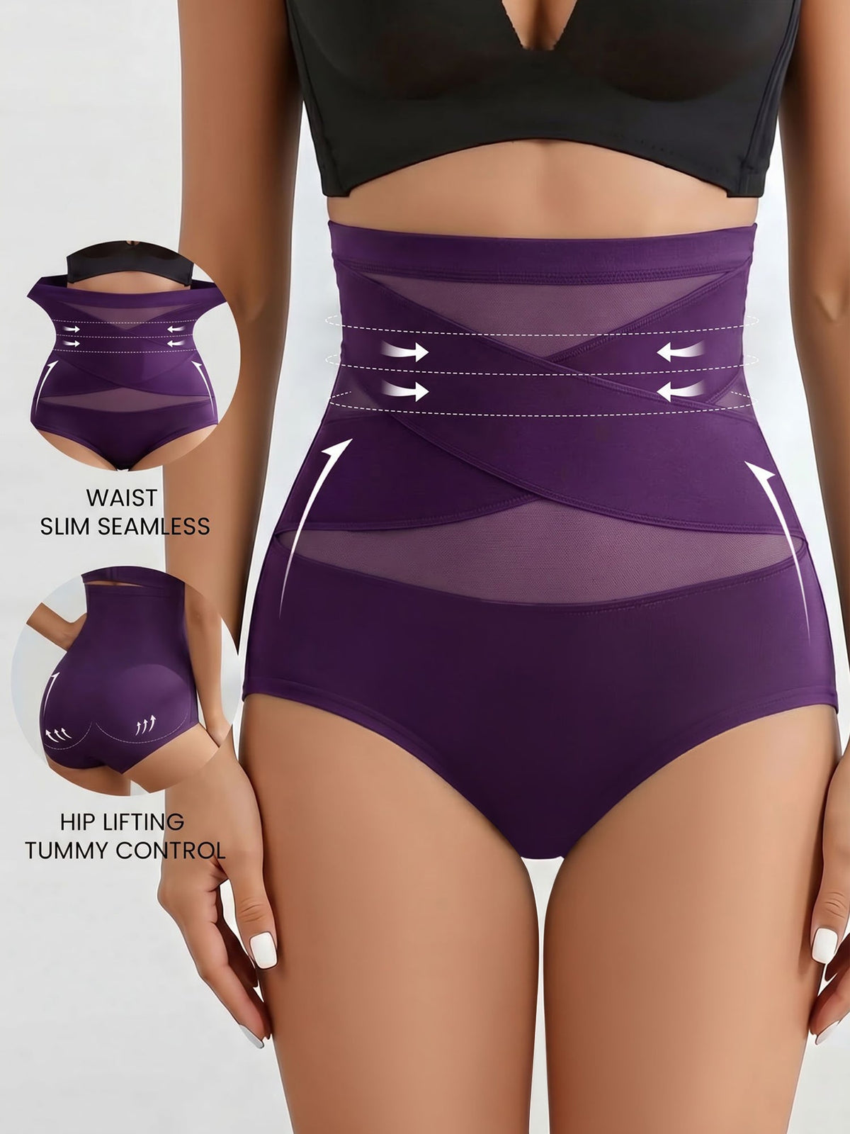 3 Pieces High-Waisted Shaping Butt-Lifting Underwear Panties