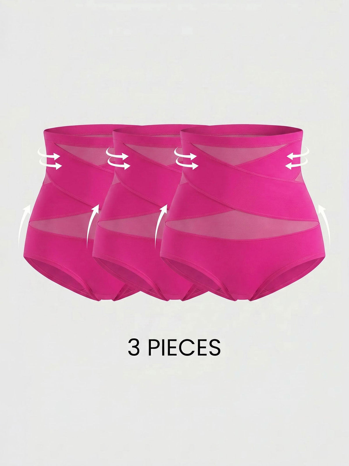 3 Pieces High-Waisted Shaping Butt-Lifting Underwear Panties