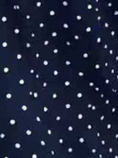 Polka Dot Print Cap Sleeves A-Line Maxi Dress