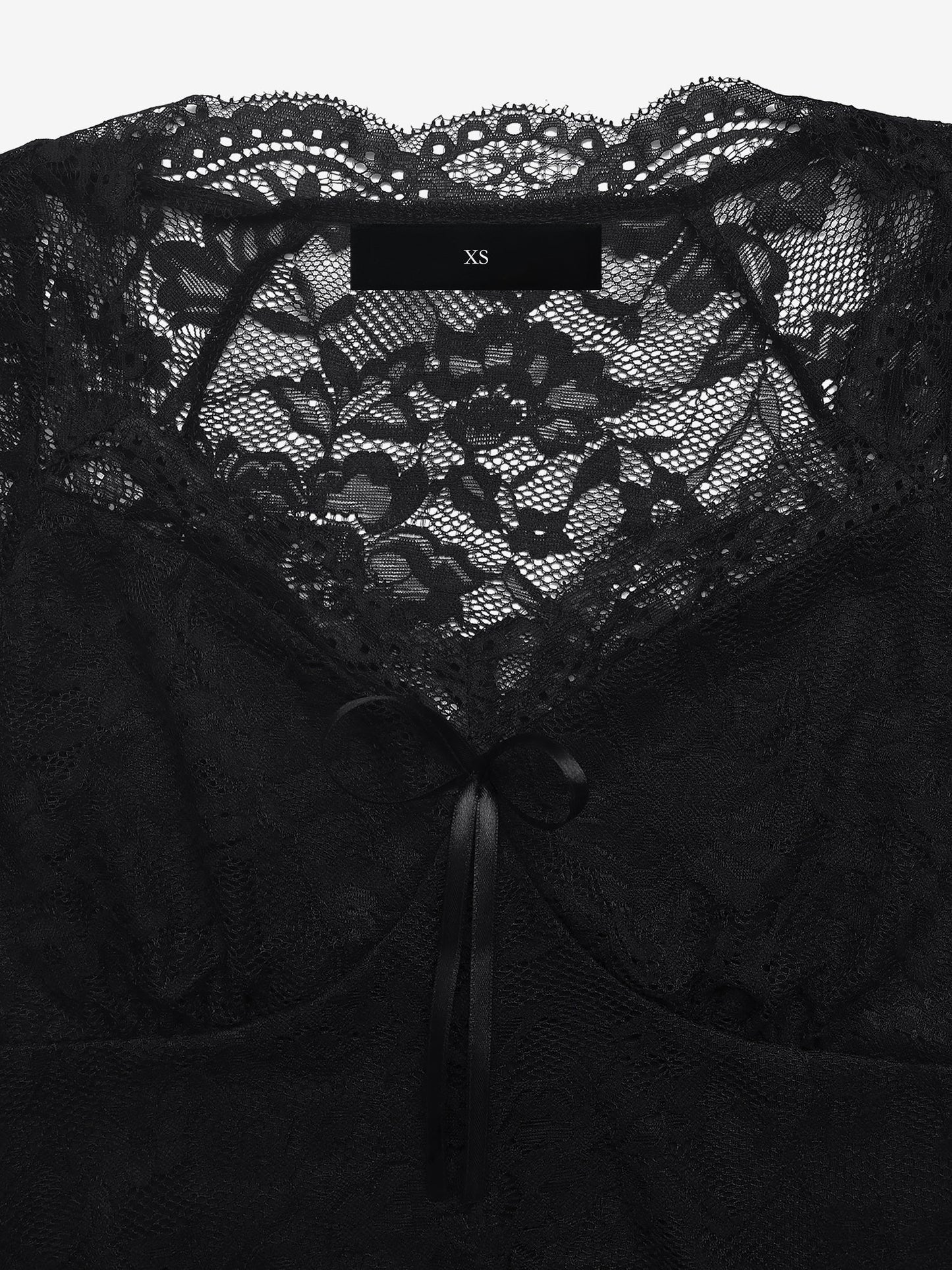Lace Short Sleeves V Neck Sheer Blouse
