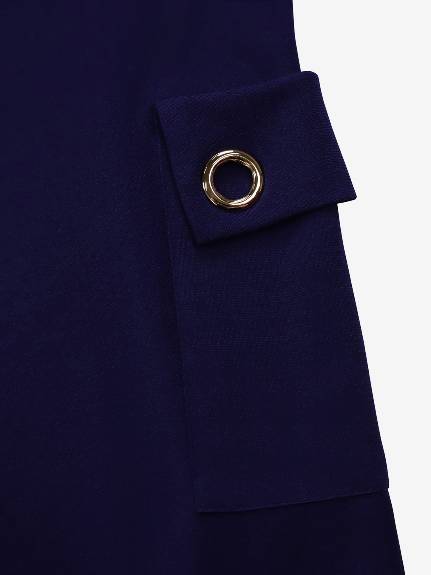 Notched Lapel Belted Pocketed Midi A-Line Dress