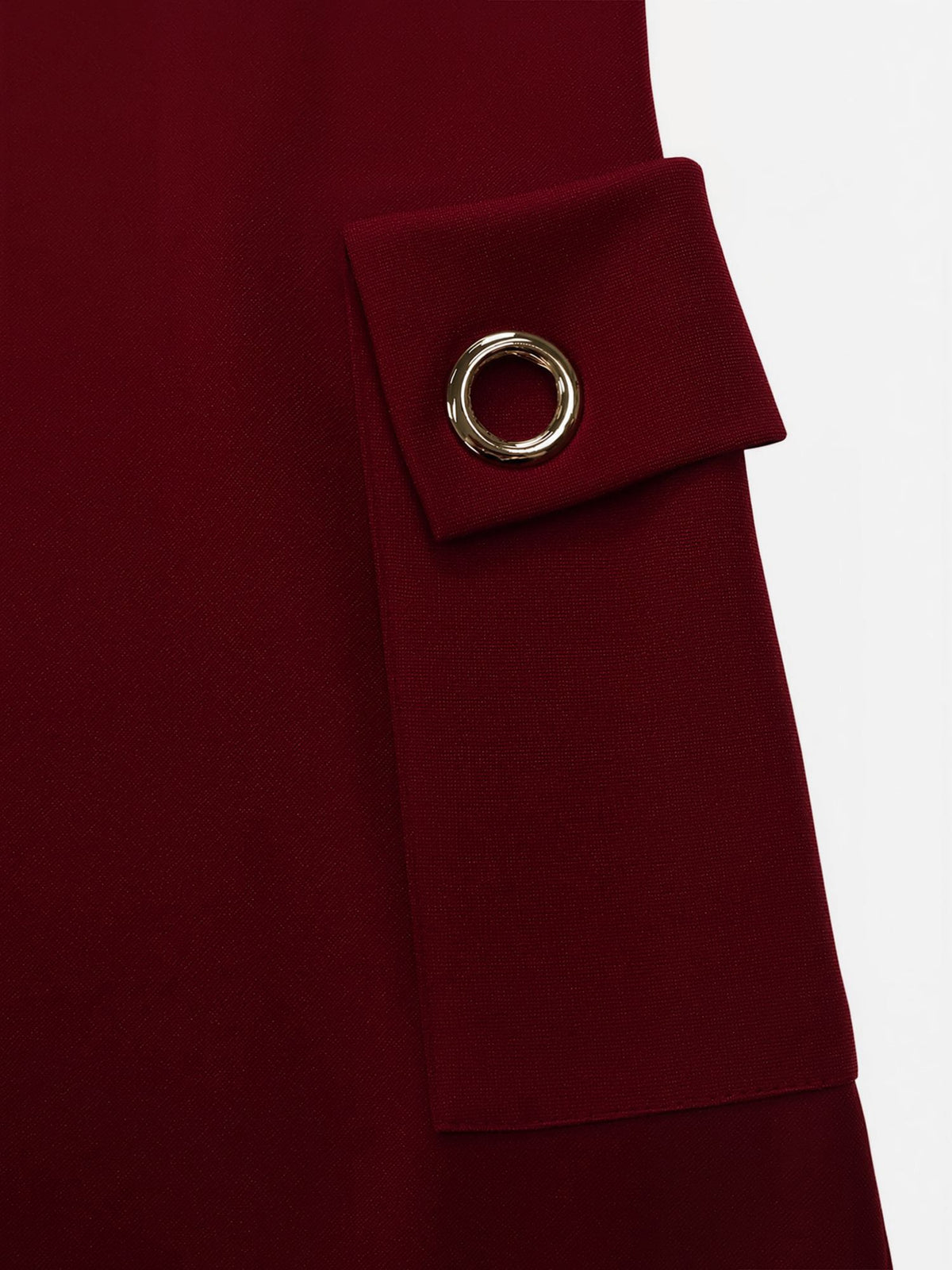 Notched Lapel Belted Pocketed Midi A-Line Dress