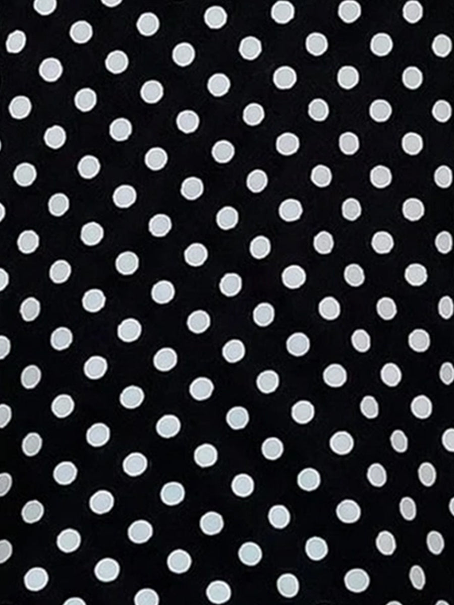 Cute Polka Dot Drawstring Sweetheart Neck Ruched Top