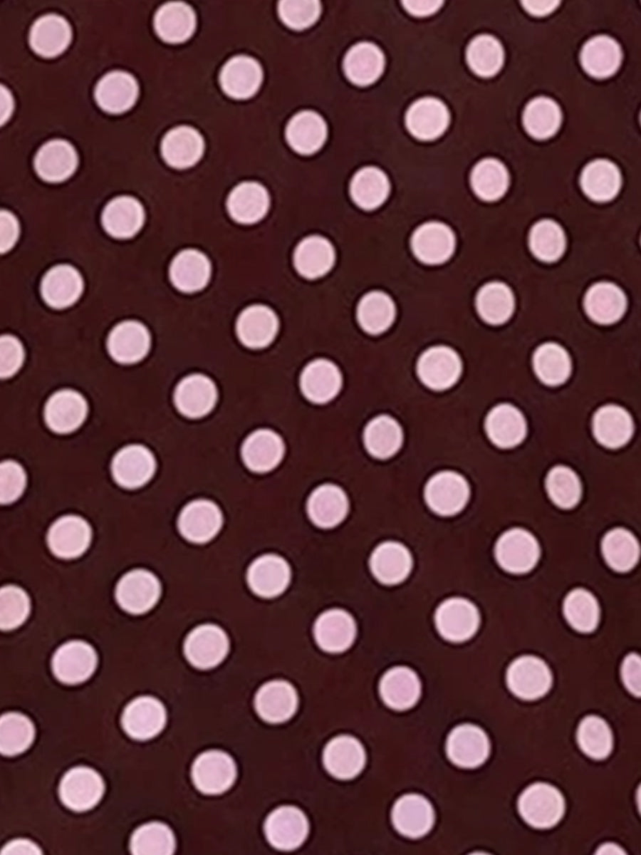 Cute Polka Dot Drawstring Sweetheart Neck Ruched Top