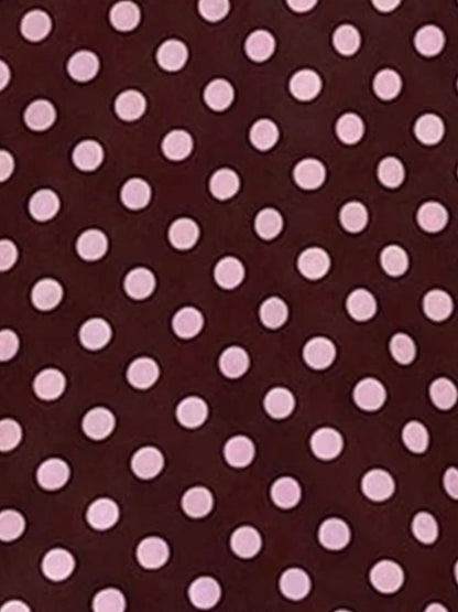 Cute Polka Dot Drawstring Sweetheart Neck Ruched Top