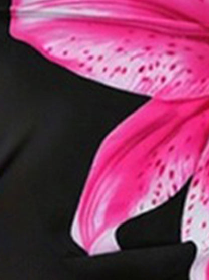 2 Pieces Floral Sporty Tankinis Shorts Swimwear Set