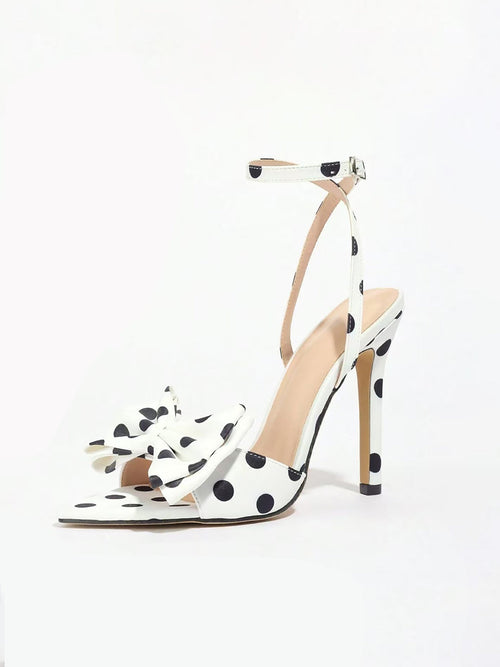 Pointed Toes Thin Straps Bow Slingback Sandals