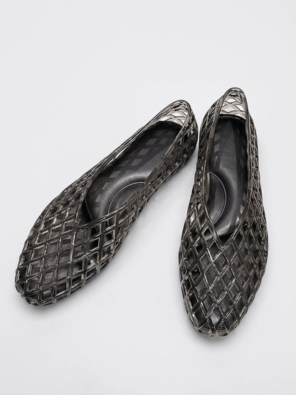 Square Toe Crystal Casual Ballerina Ballet Flats