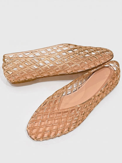 Square Toe Crystal Casual Ballerina Ballet Flats