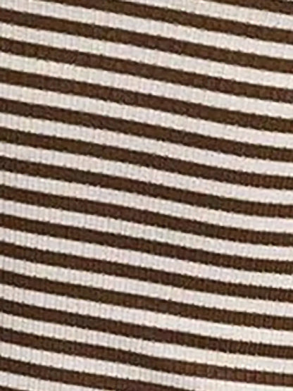 Striped Boat Neck Long Sleeves Casual Blouse