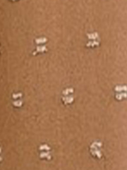 Swiss Dots V Neck Long Sleeves Smocked Tiered Dress
