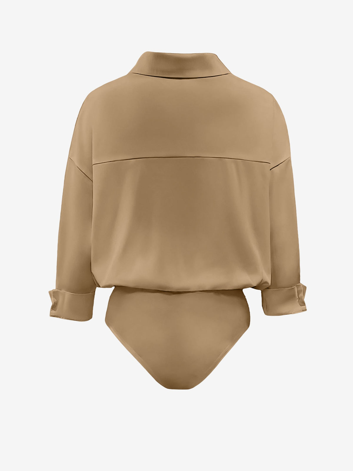 Lapel 3/4 Sleeves Solid Color Work Office Bodysuit