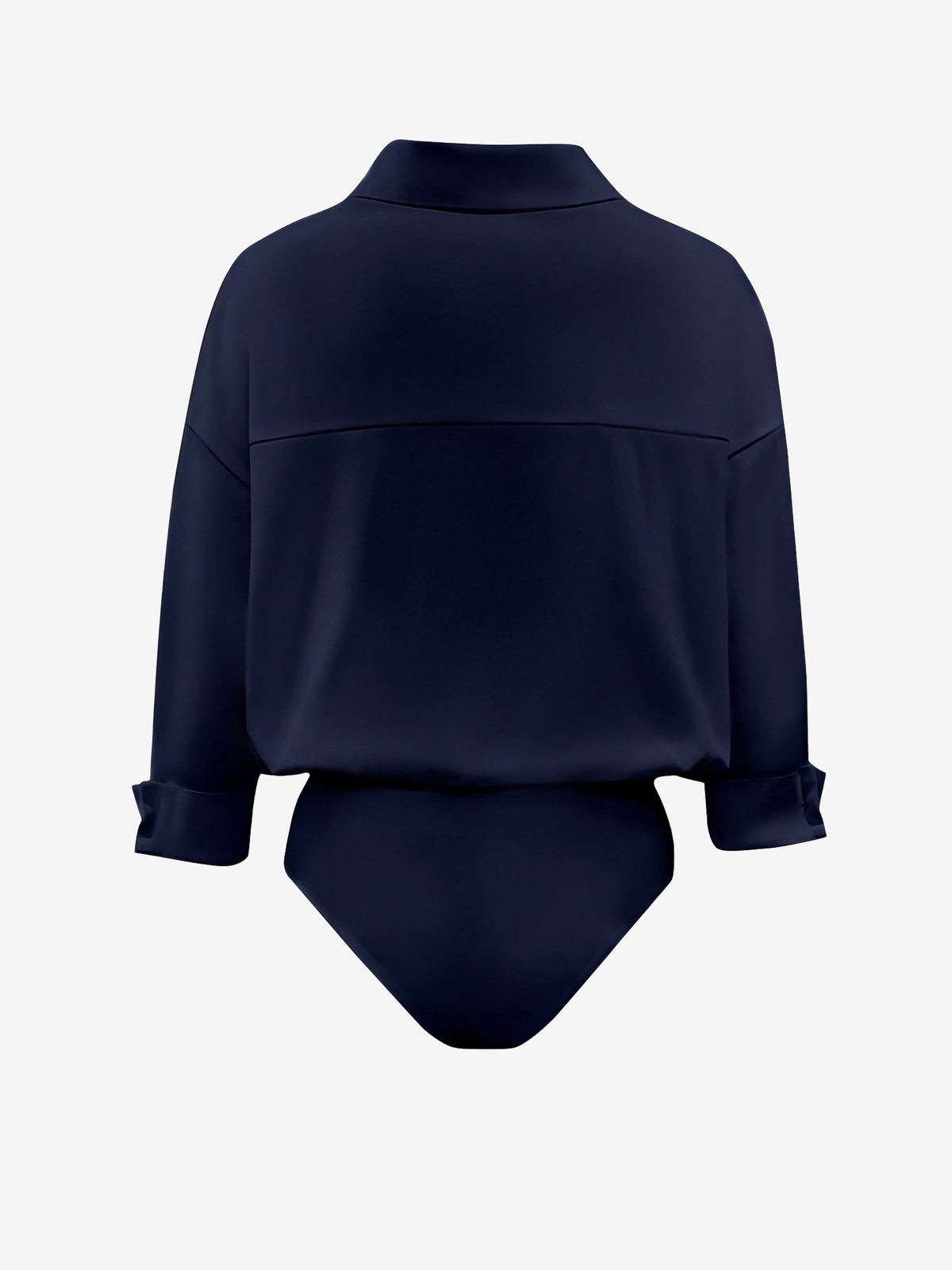 Lapel 3/4 Sleeves Solid Color Work Office Bodysuit