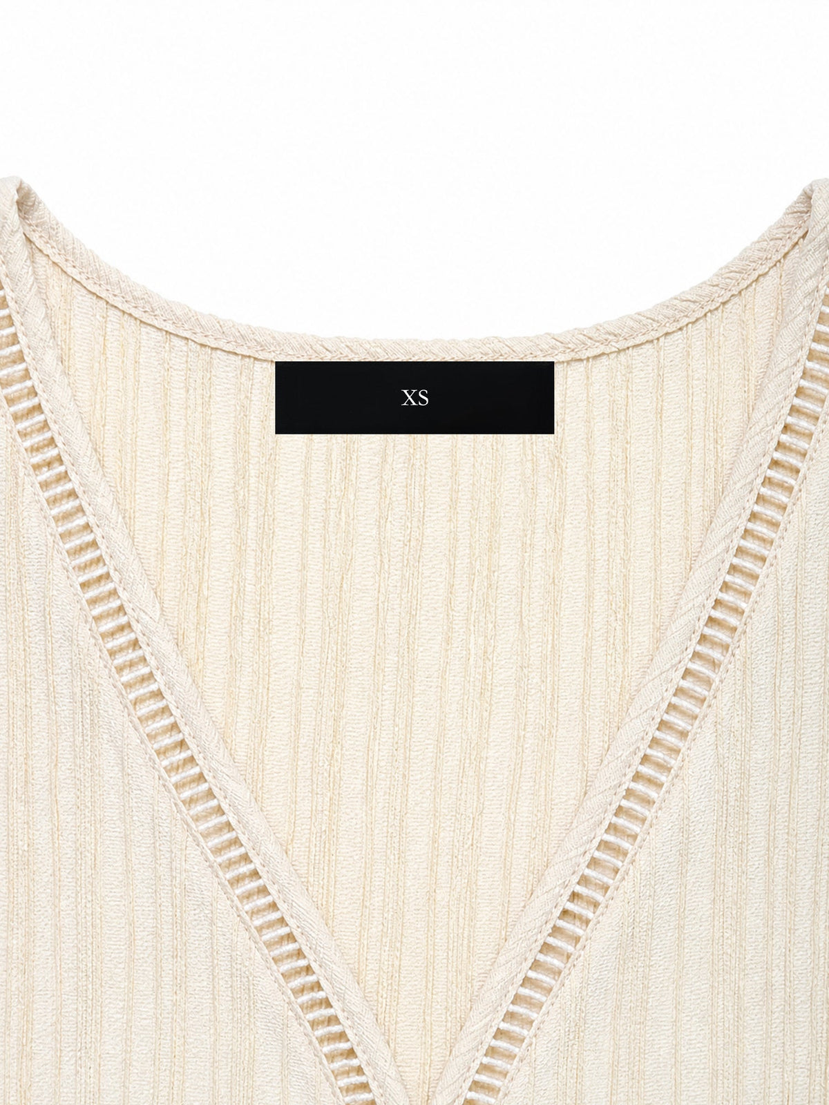 Textured Sleeveless V Neck Tiered A-Line Dress