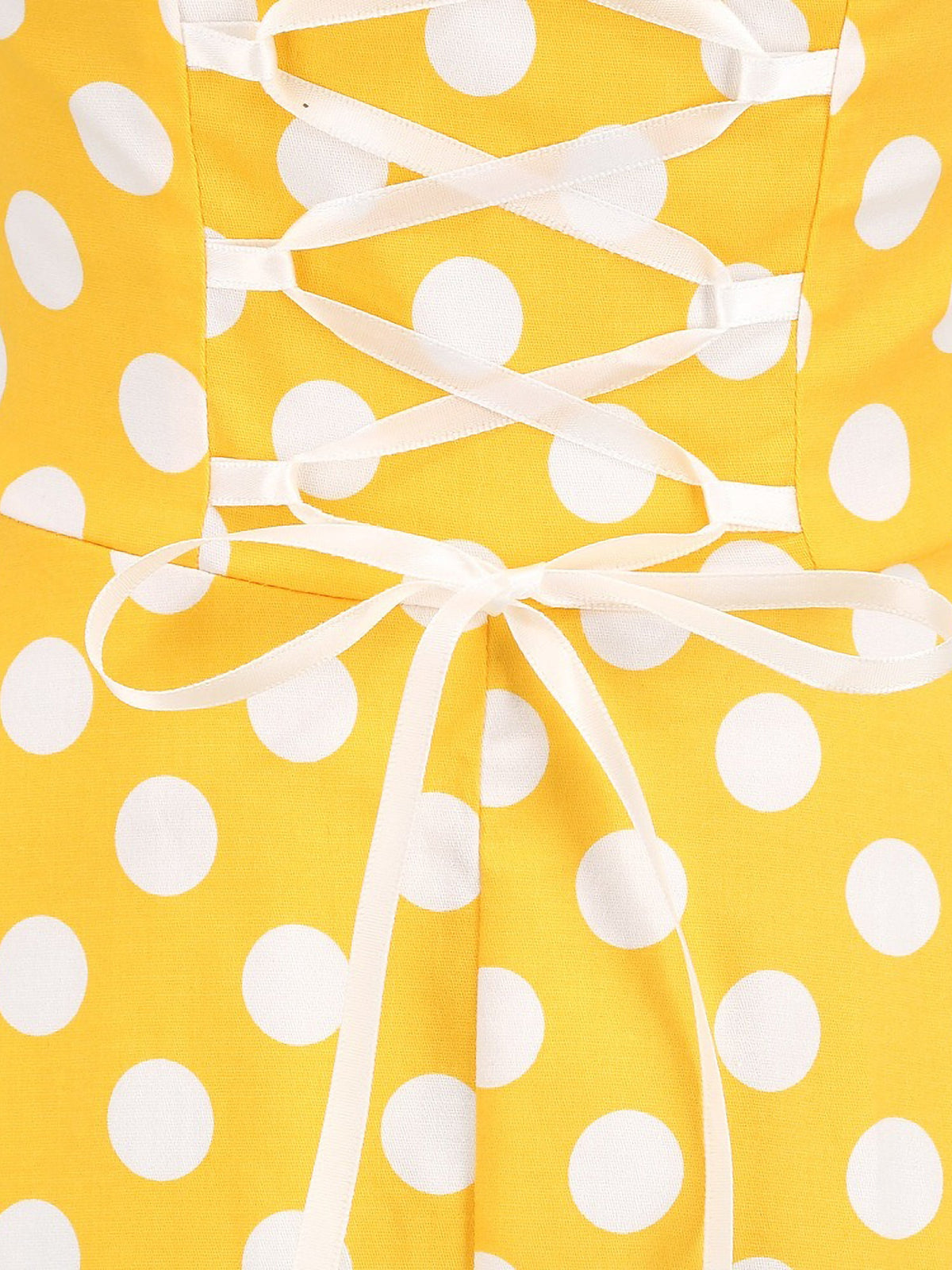 Vintage Polka Dot Halter Neck Backless Swing Dress