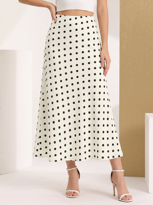 Retro Style Polka Dot Midi Fishtail Skirt