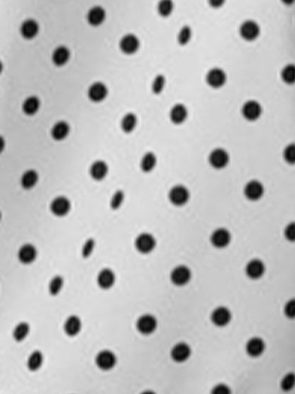 2 Pieces Polka Dots Print Casual Long Sleeve Sweatshirt and Trousers Pants Matching Set