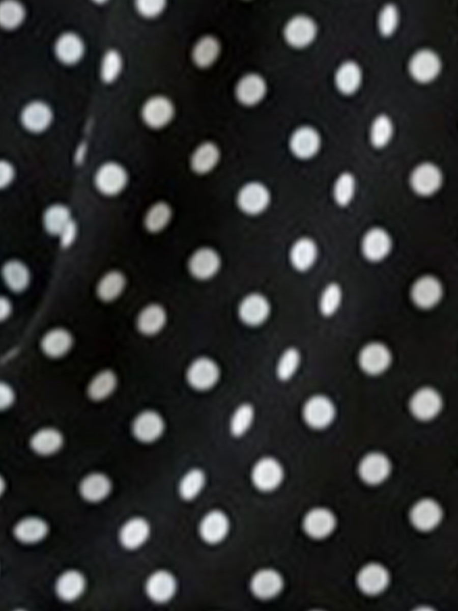 2 Pieces Polka Dots Print Casual Long Sleeve Sweatshirt and Trousers Pants Matching Set