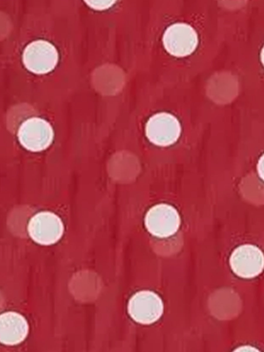 Mock Neck Sheer Polka Dot Long Sleeve Blouse