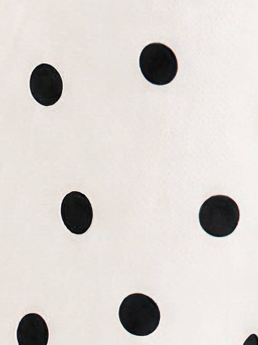 Polka Dot Mid-Rise Wide Legs Denim Pants Jeans