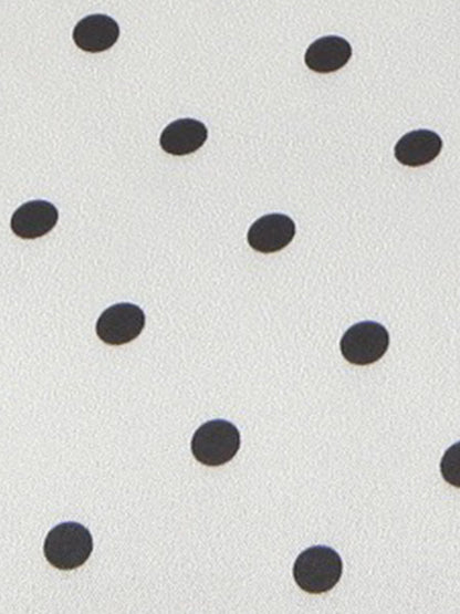 Polka Dots Bow Belt Long Sleeves Casual Blazer