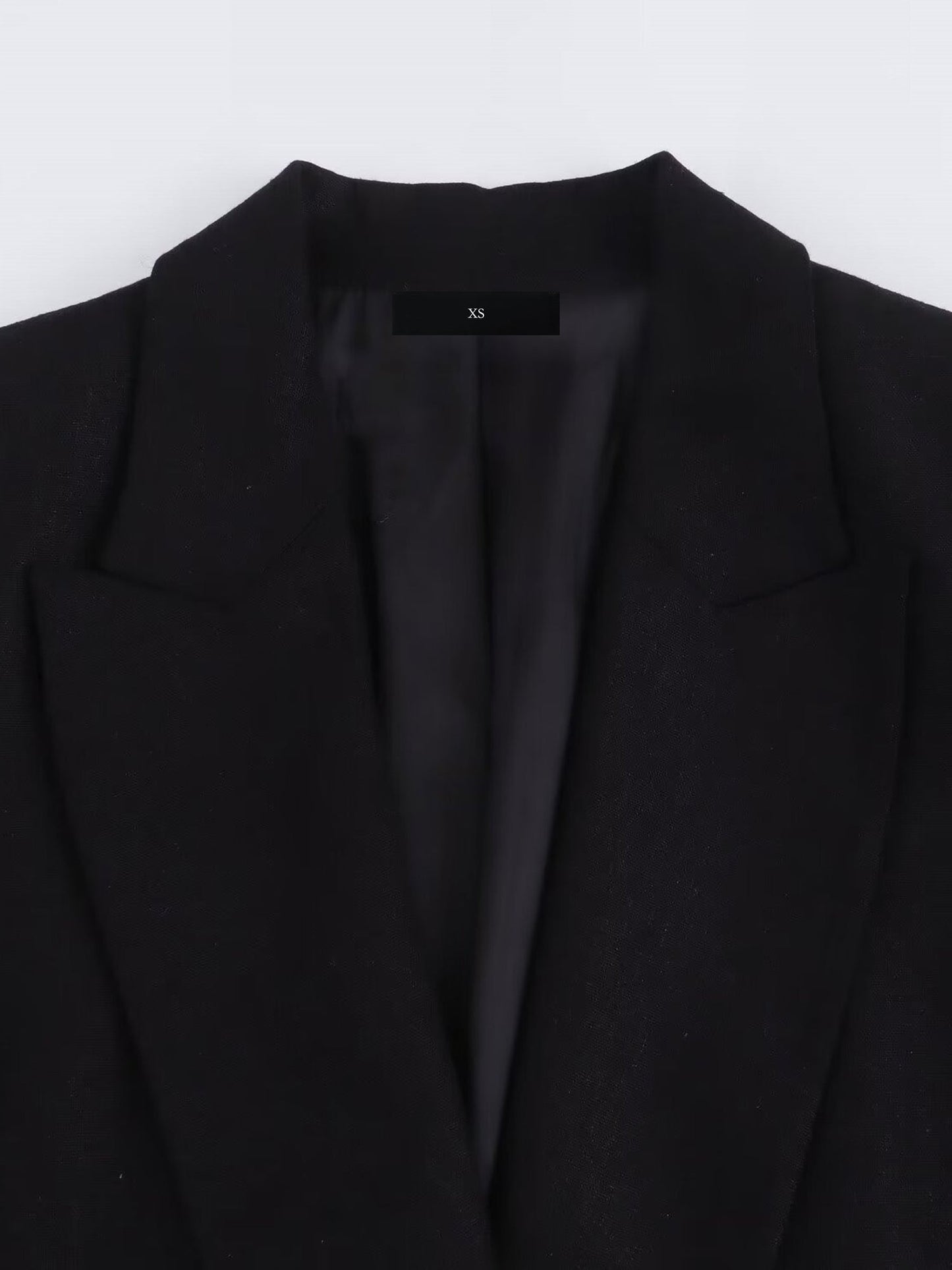 Notched Lapel Rolled Sleeves One Buttoned Blazer