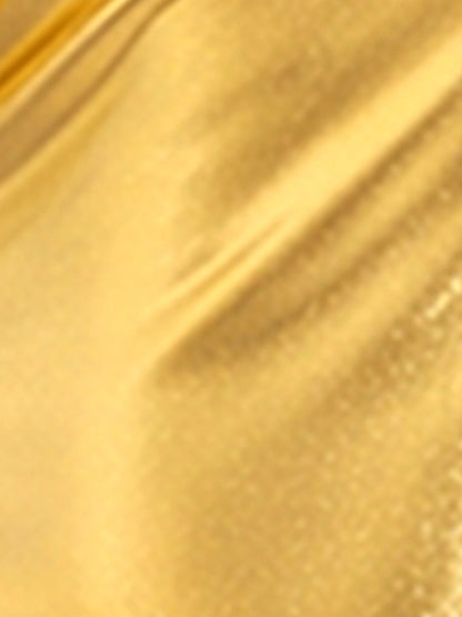 Metallic Long Sleeves Bodycon Mini Dress