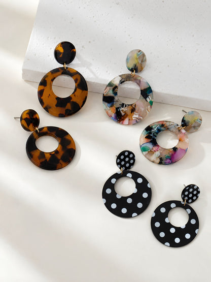 Minimalist Round Shape Acrylic Earrings