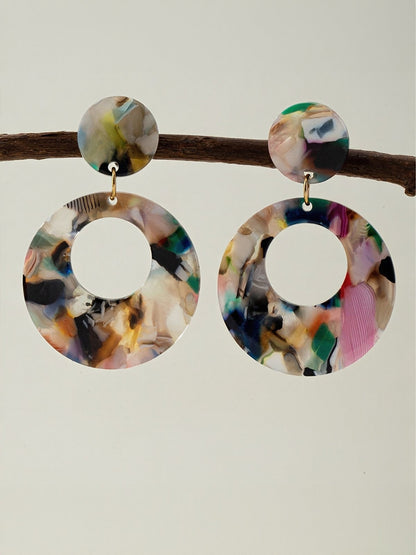 Minimalist Round Shape Acrylic Earrings