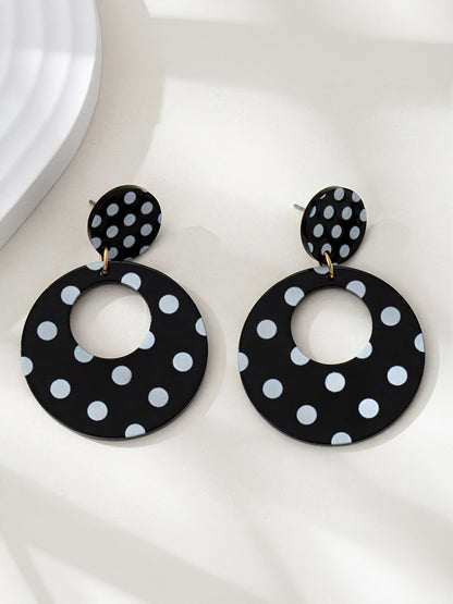 Minimalist Round Shape Acrylic Earrings