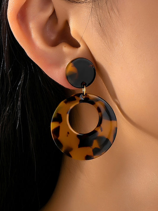 Minimalist Round Shape Acrylic Earrings