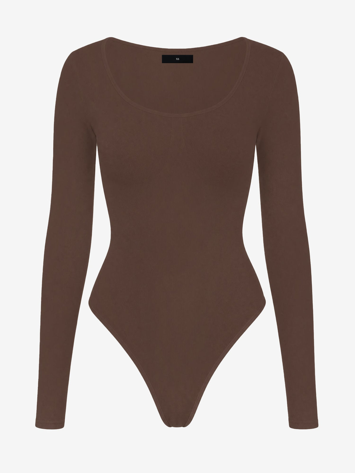 U Neck Long Sleeves Seamless Basic Bodysuit