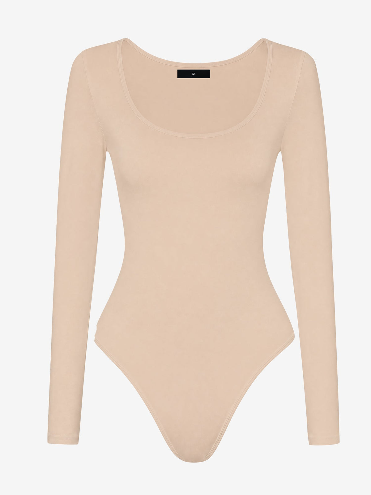 Solid Color Long Sleeves U Neck Casual Bodysuit