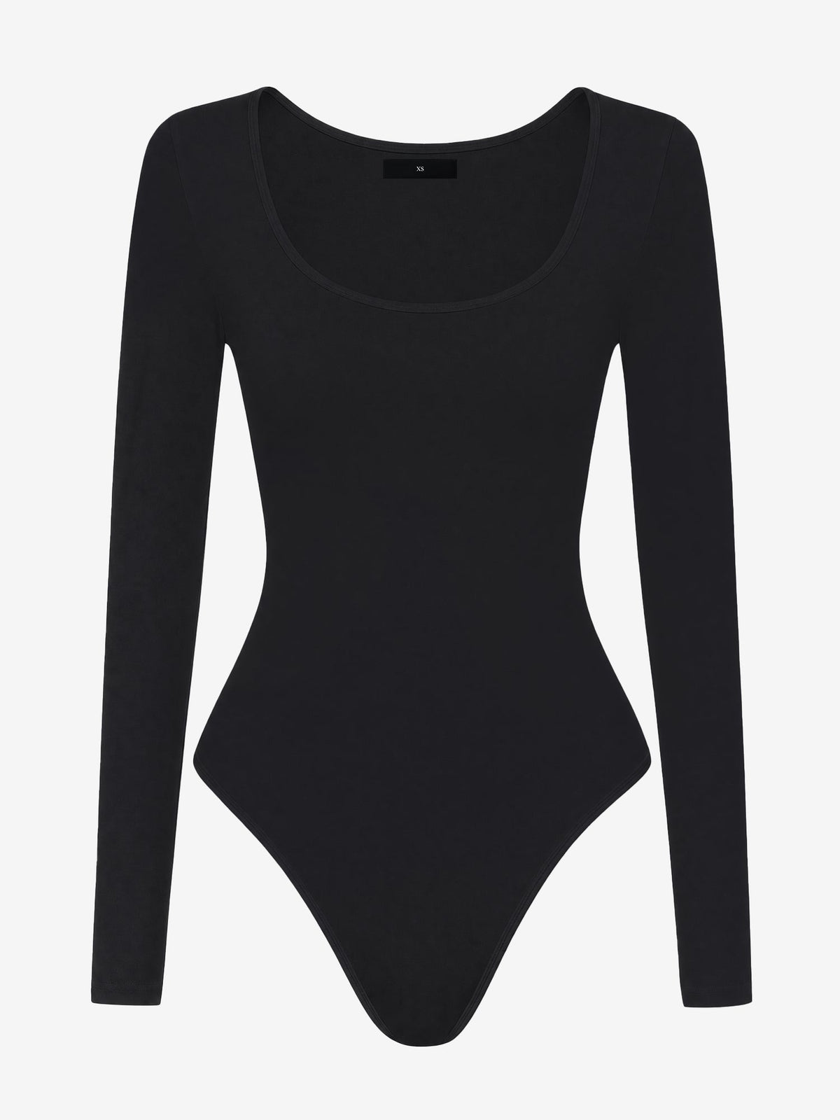 Solid Color Long Sleeves U Neck Casual Bodysuit
