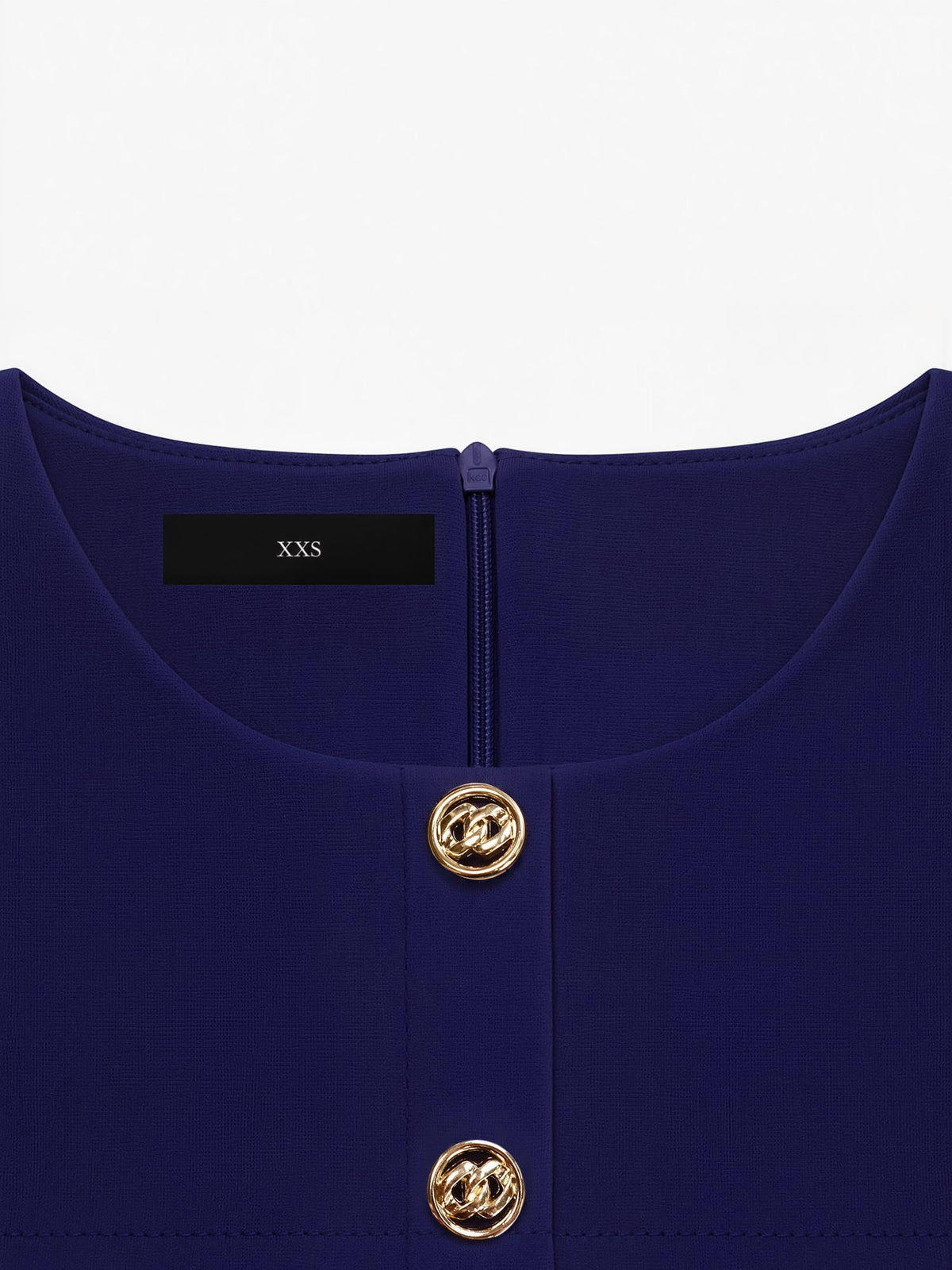 Fake Two Piece Midi Sheath Work Cloak Style Dress
