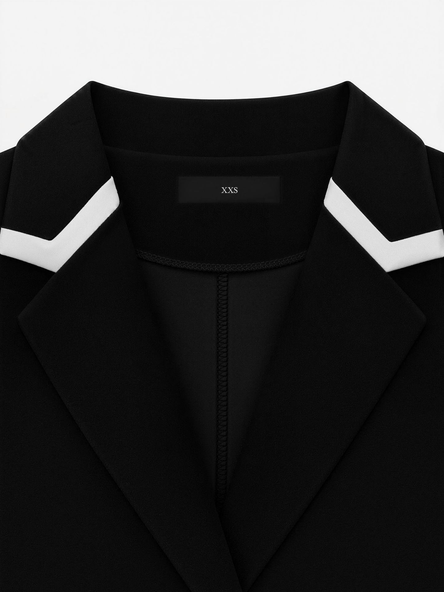 Notched Lapel Pleated Colorblock Belted Midi Dress