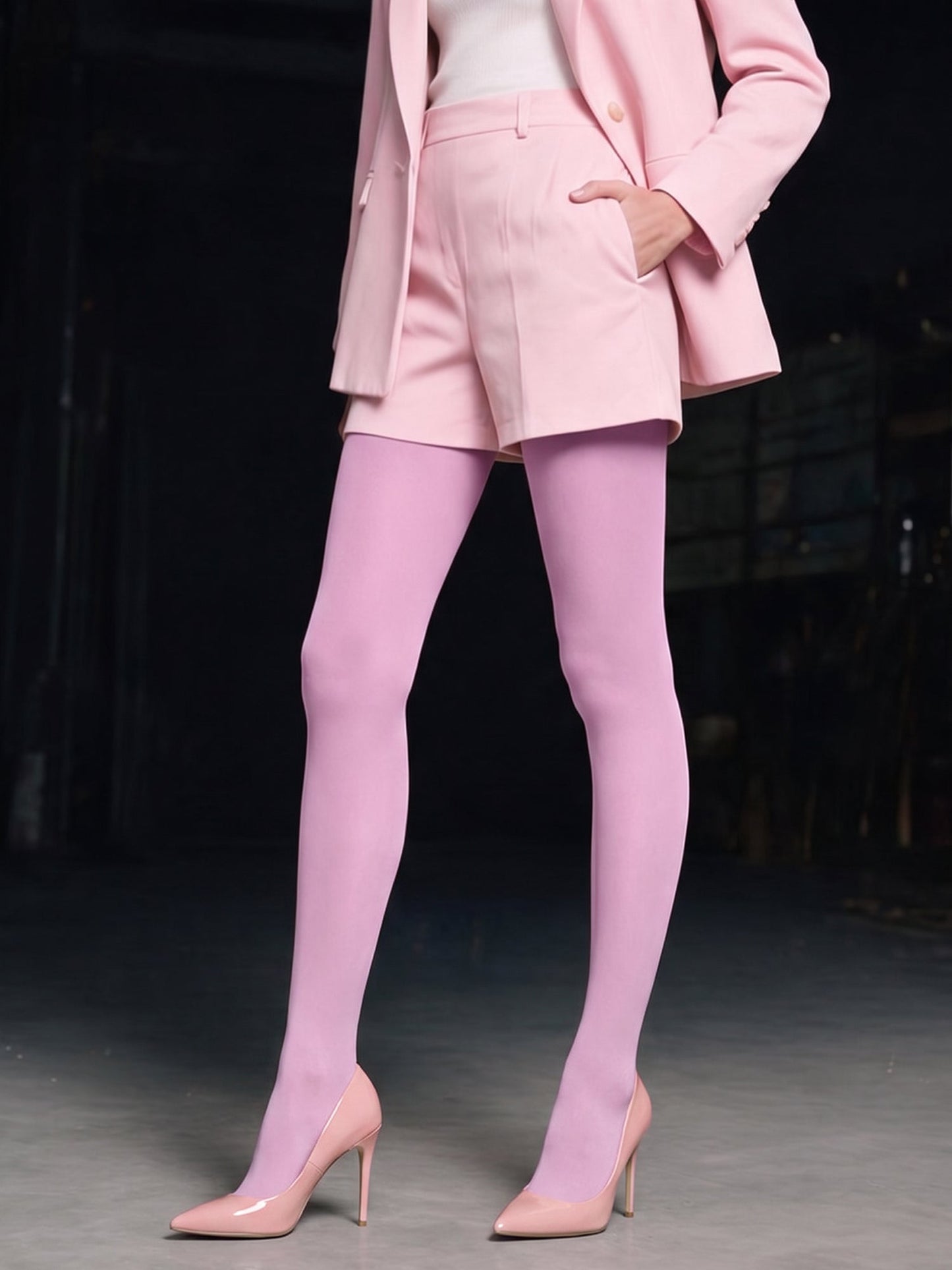 80D Solid Color Semi-Sheer Pantyhose