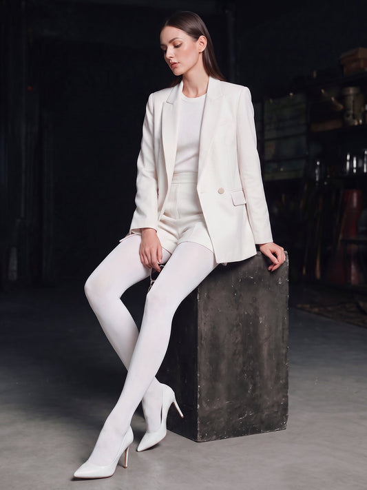 80D Solid Color Semi-Sheer Pantyhose