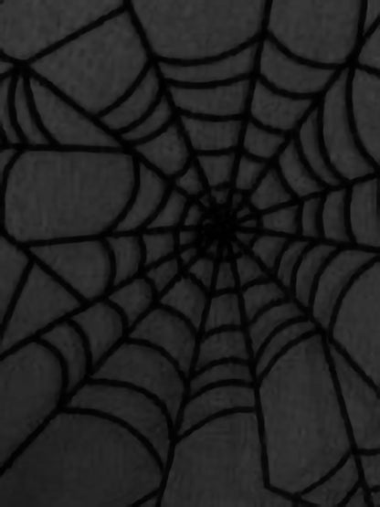 Halloween Spider Net Pattern Mesh Sheer Top