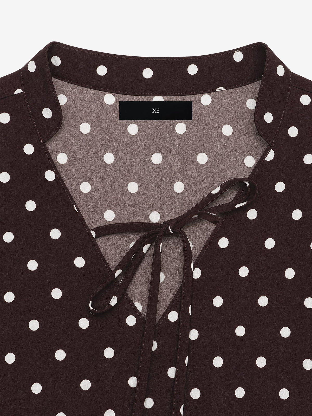 Polka Dots Layered Bell Sleeves A-Line Mini Dress