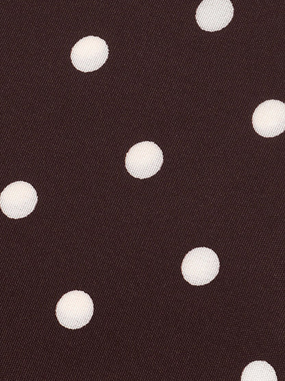 Polka Dots Layered Bell Sleeves A-Line Mini Dress