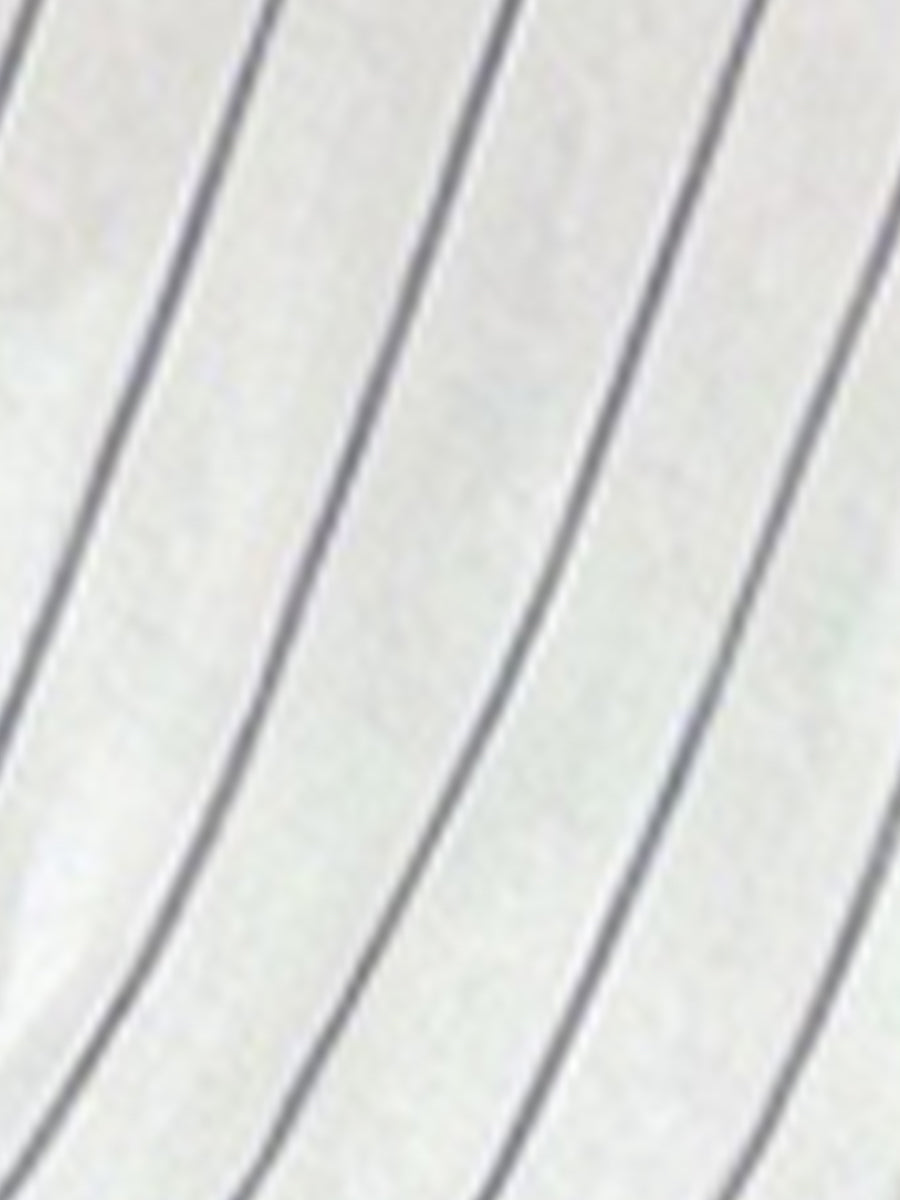 Vertical Striped Long Sleeve Smocked Waist Maxi Dress