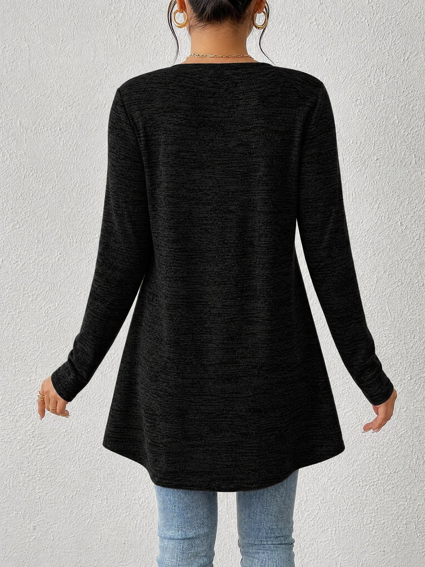 Long Sleeves Lace-Up Open Front Casual Jacket